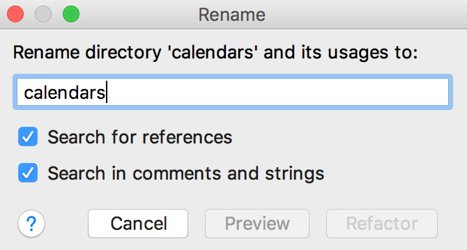 Rename a directory