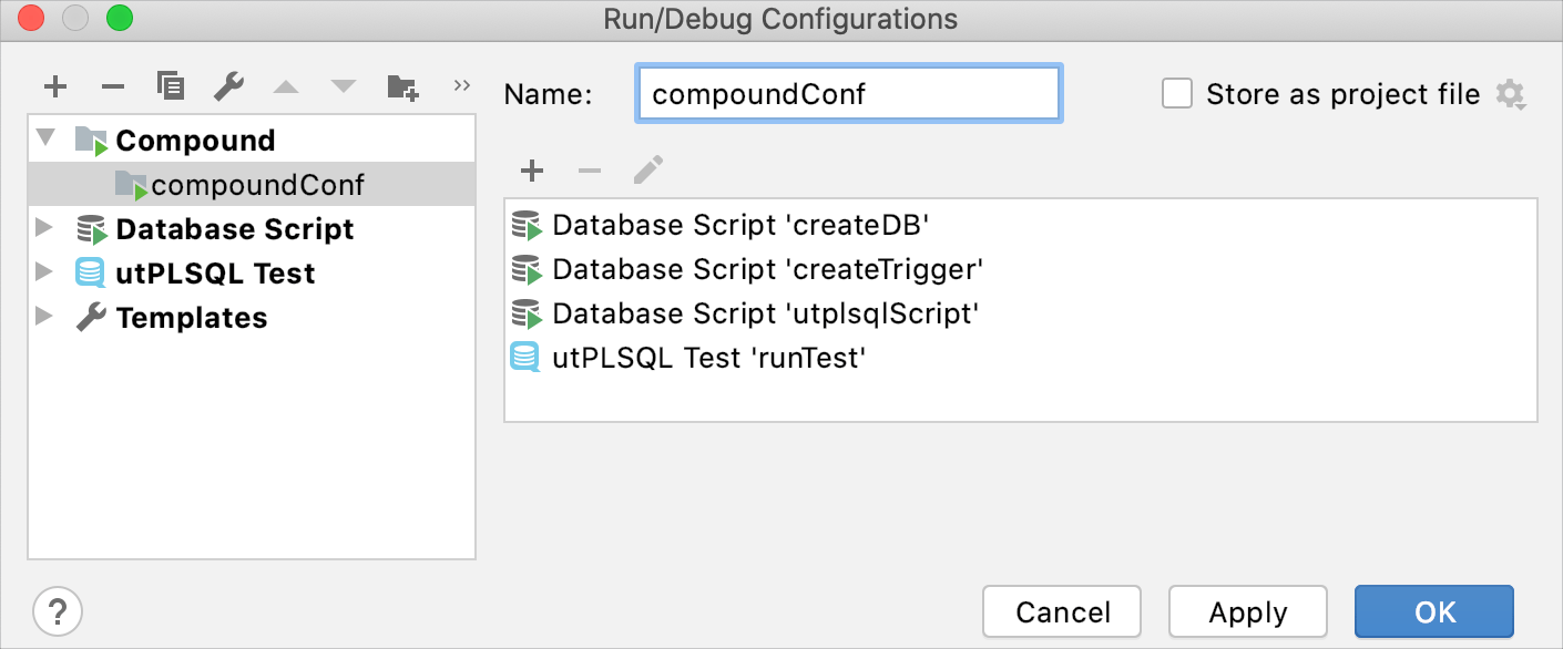 Create a compound run configuration