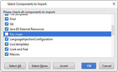 import settings select components png