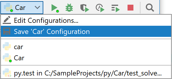 Edit Run/Debug configuration