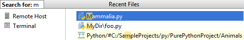 py recentFiles speed search png
