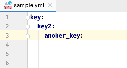 Yaml key sequence