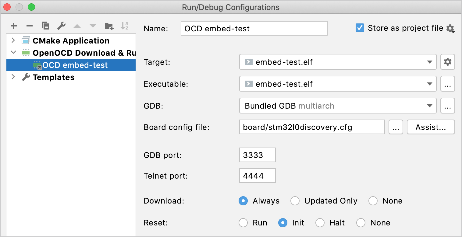 openocd run-debug configuration