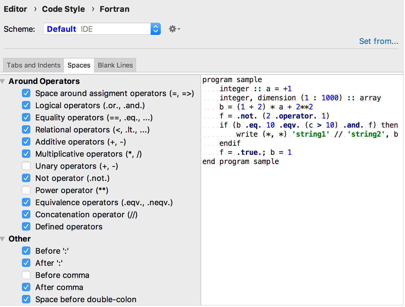 Code styles for Fortran