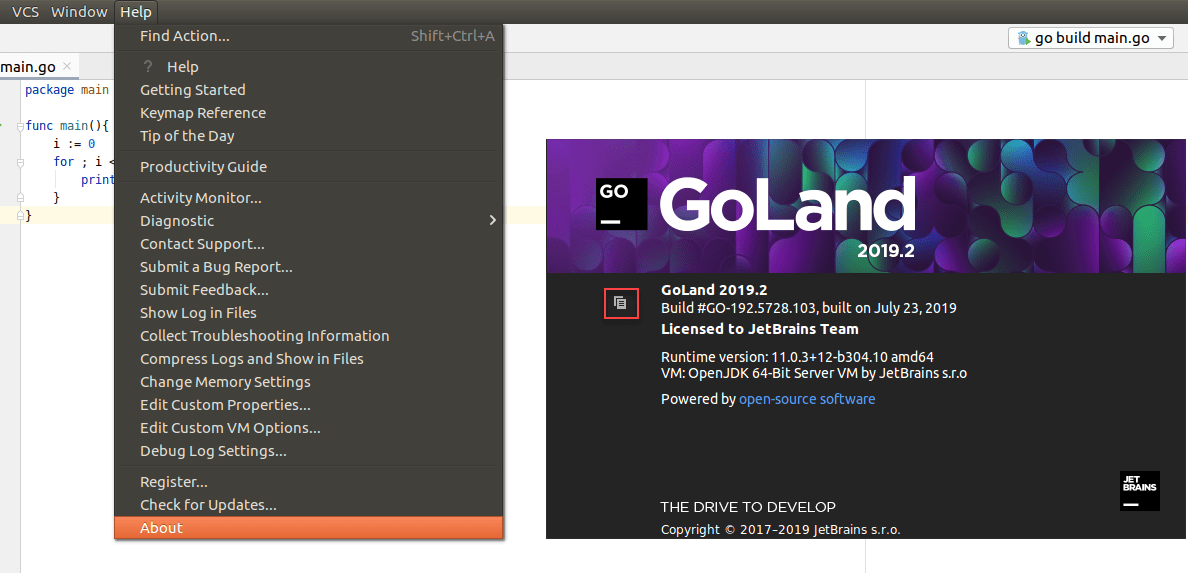 go product version linux png