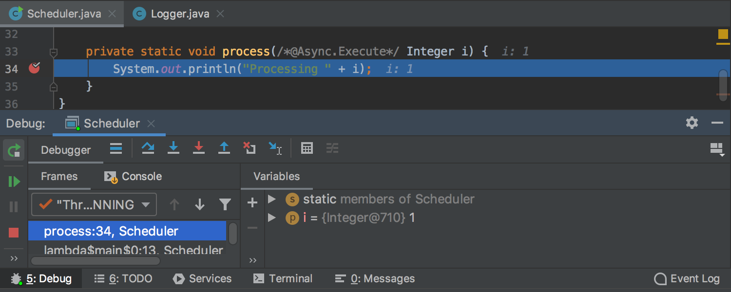 Editor and debugger tabs get a unified look