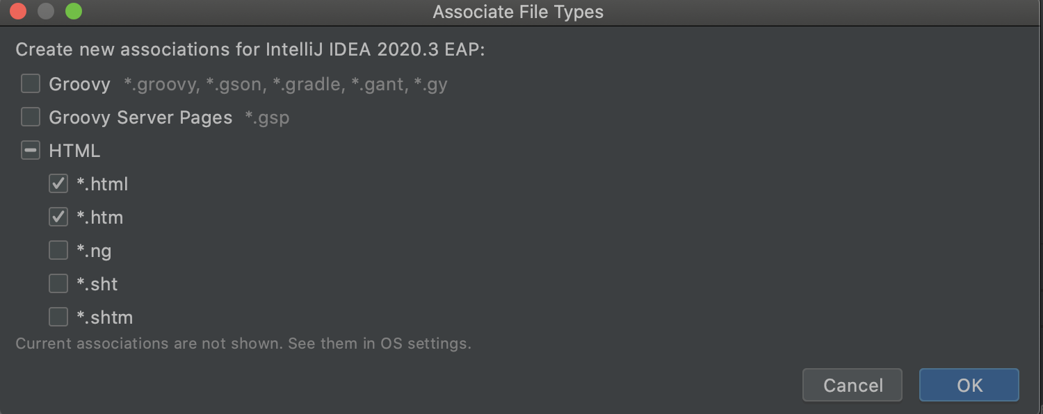 Associate file types