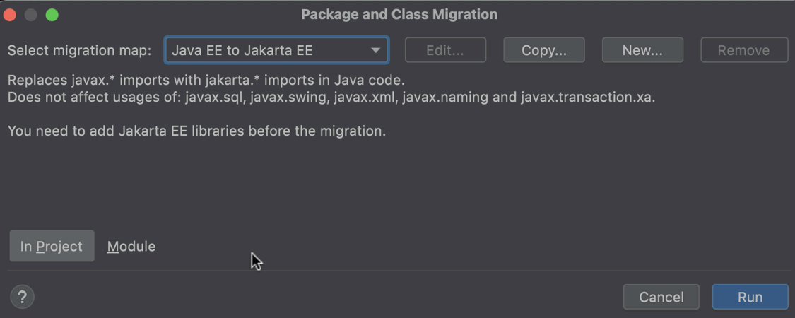Automatic migration from Java EE to Jakarta EE