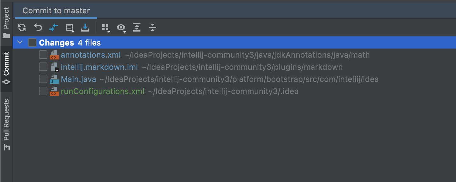 Changes instead of Default Changelists in new projects
