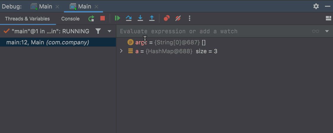 Evaluate expressions from the debugger