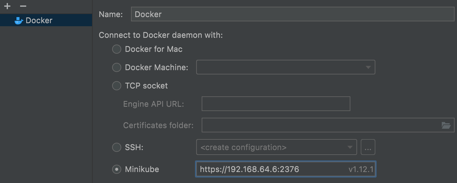 Connection to Docker from Minikube