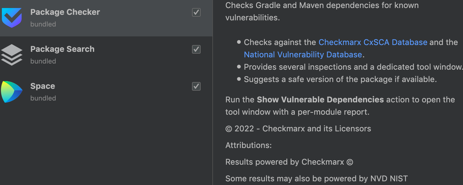 Плагин Package Checker