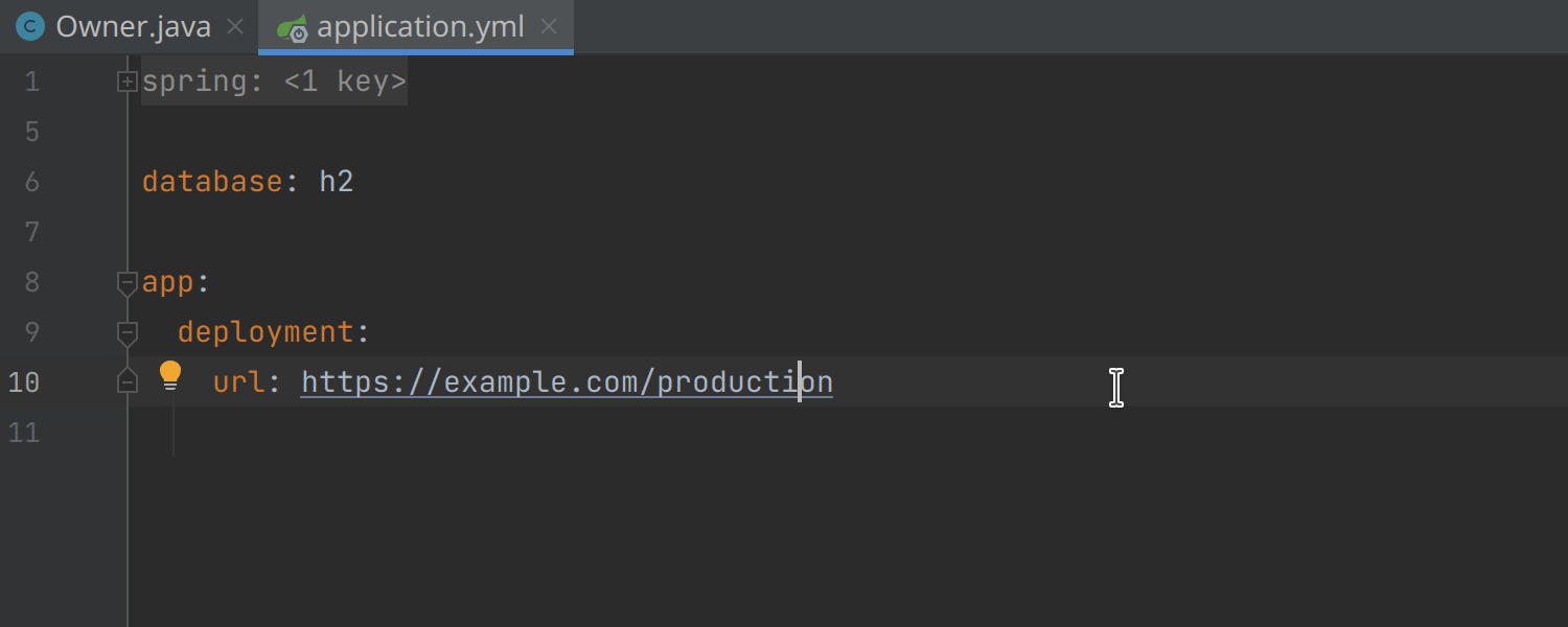 Clickable URLs in JSON, YAML, and .properties string values
