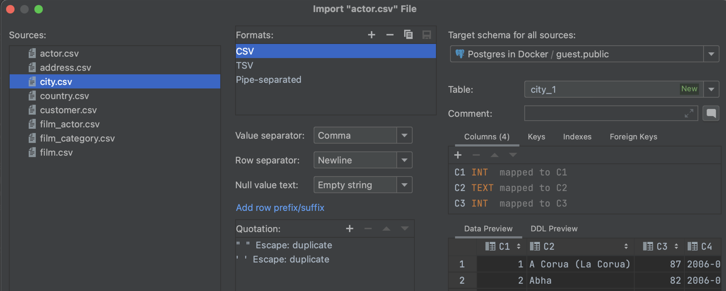Option to import multiple CSV files