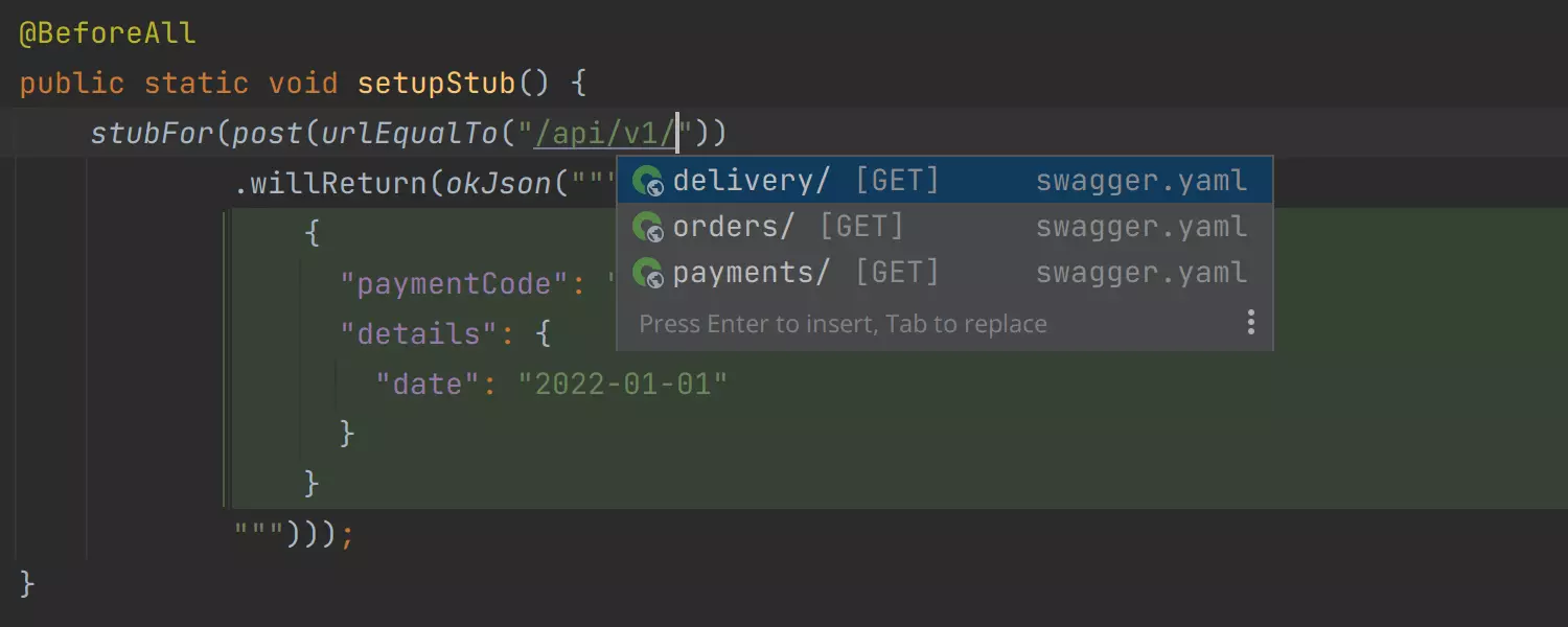 URL completion and navigation for Spring Cloud Gateway routes