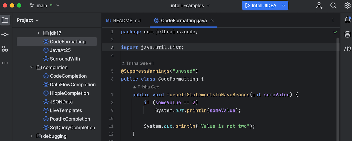 Nouvelle interface utilisateur d'IntelliJ IDEA disponible via un paramètre