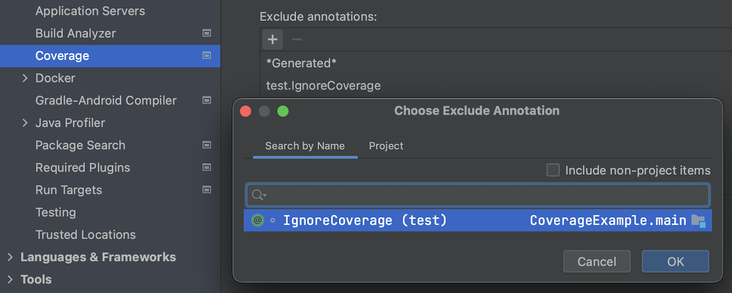 New option to exclude coverage annotations