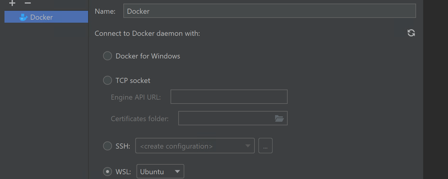 Docker executable from WSL without Docker Desktop