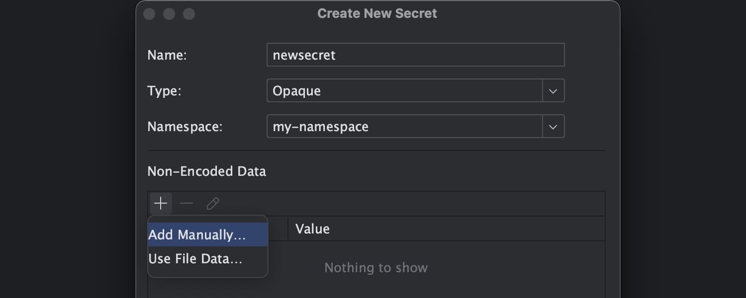 Action to create new Kubernetes Secrets