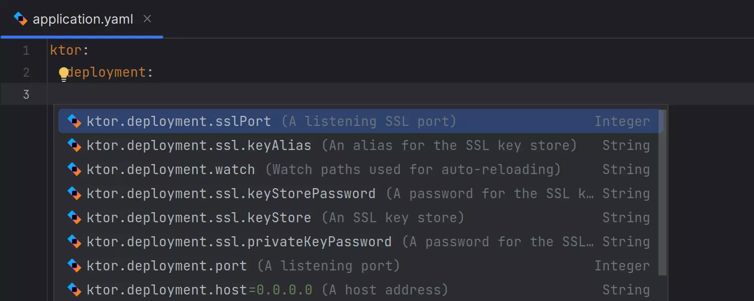 Новые возможности редактирования конфигурационных файлов application.yaml в Ktor
