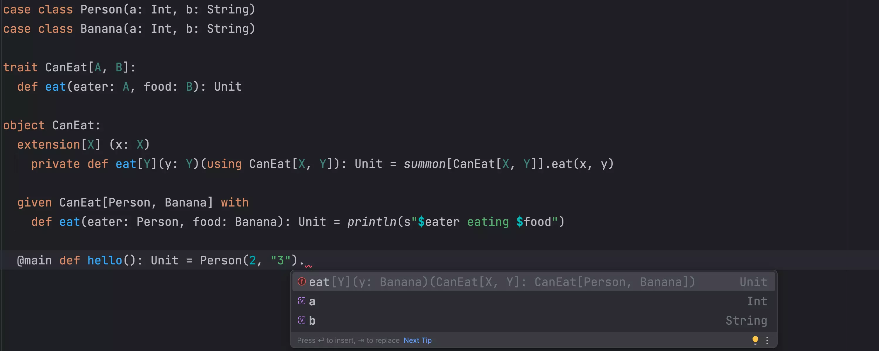 Scala 3 코드 편집 개선 사항