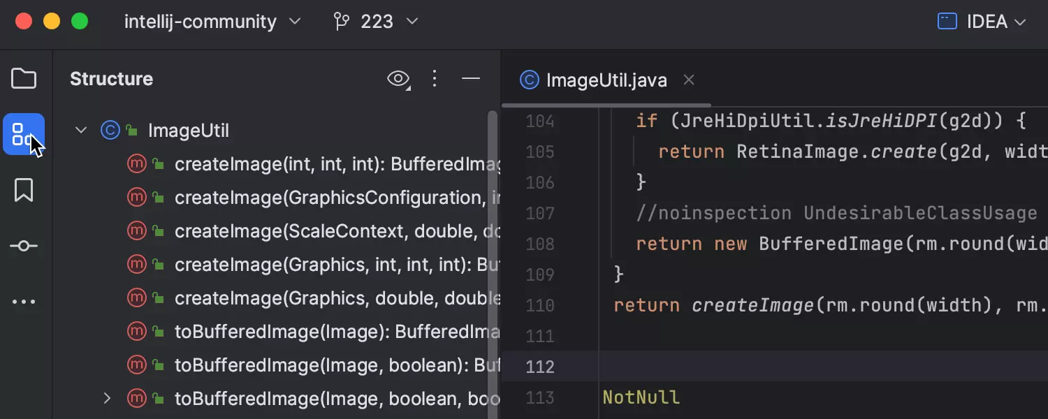 New Remember size for each tool window setting