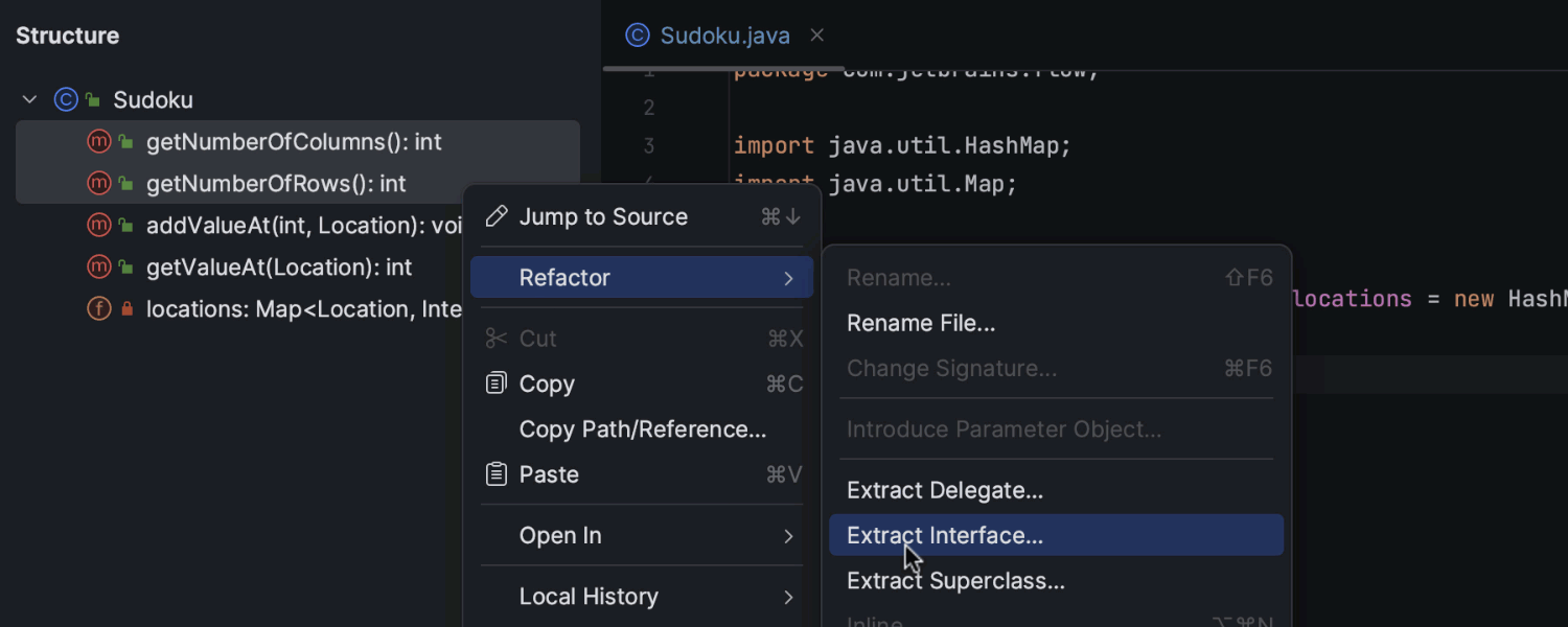 Expanded refactoring options for multiple selected members