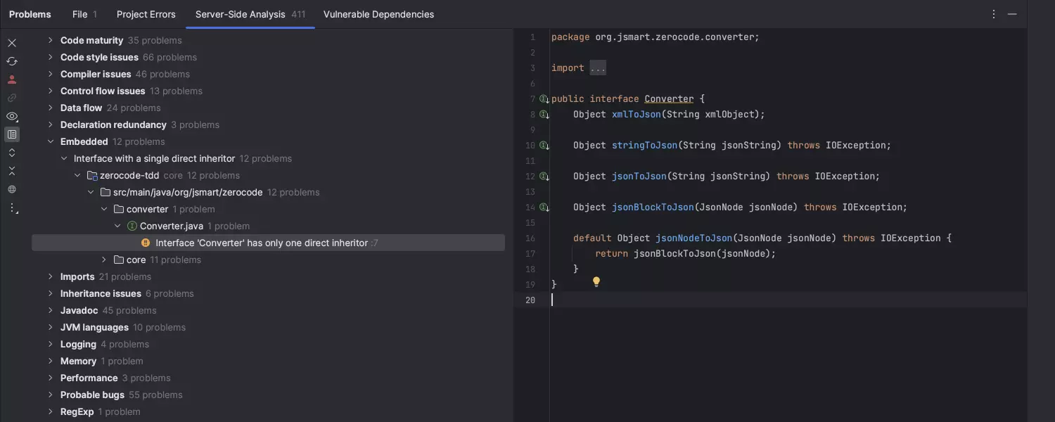 Plataforma de calidad del código Qodana integrada