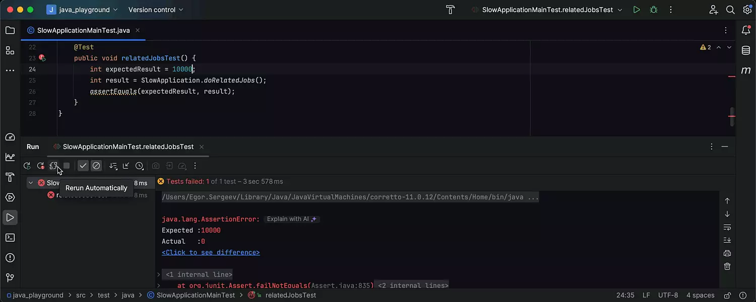 Testes contínuos para projetos Gradle, Maven e JPS