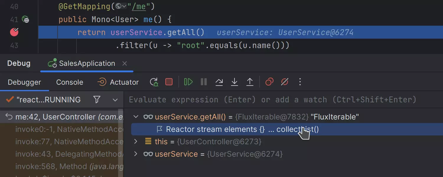 Reactor Mono and Flux values evaluation