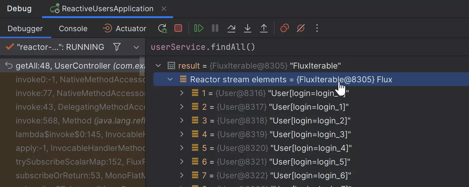 Reactor Mono and Flux values evaluation