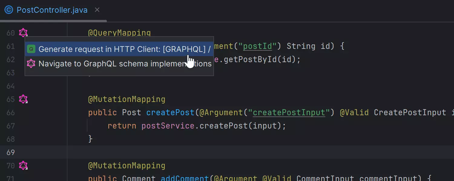 Integração do plug-in GraphQL com o Cliente HTTP