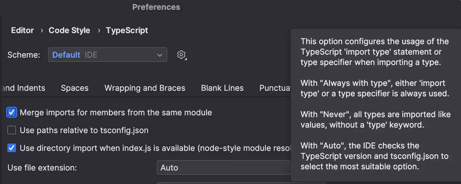 Improvements for TypeScript