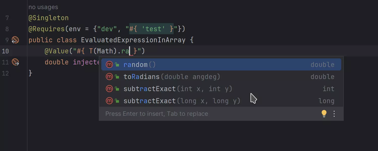 Support for the Micronaut expression language