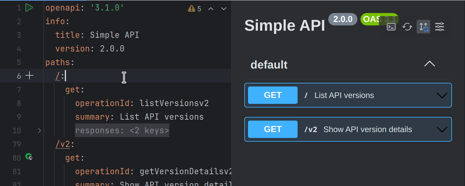 Preview for OpenAPI specifications 3.1 with Swagger UI 5.0