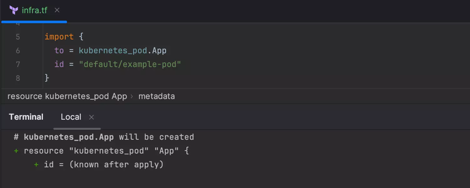 Compatibilidad con bloques import en Terraform