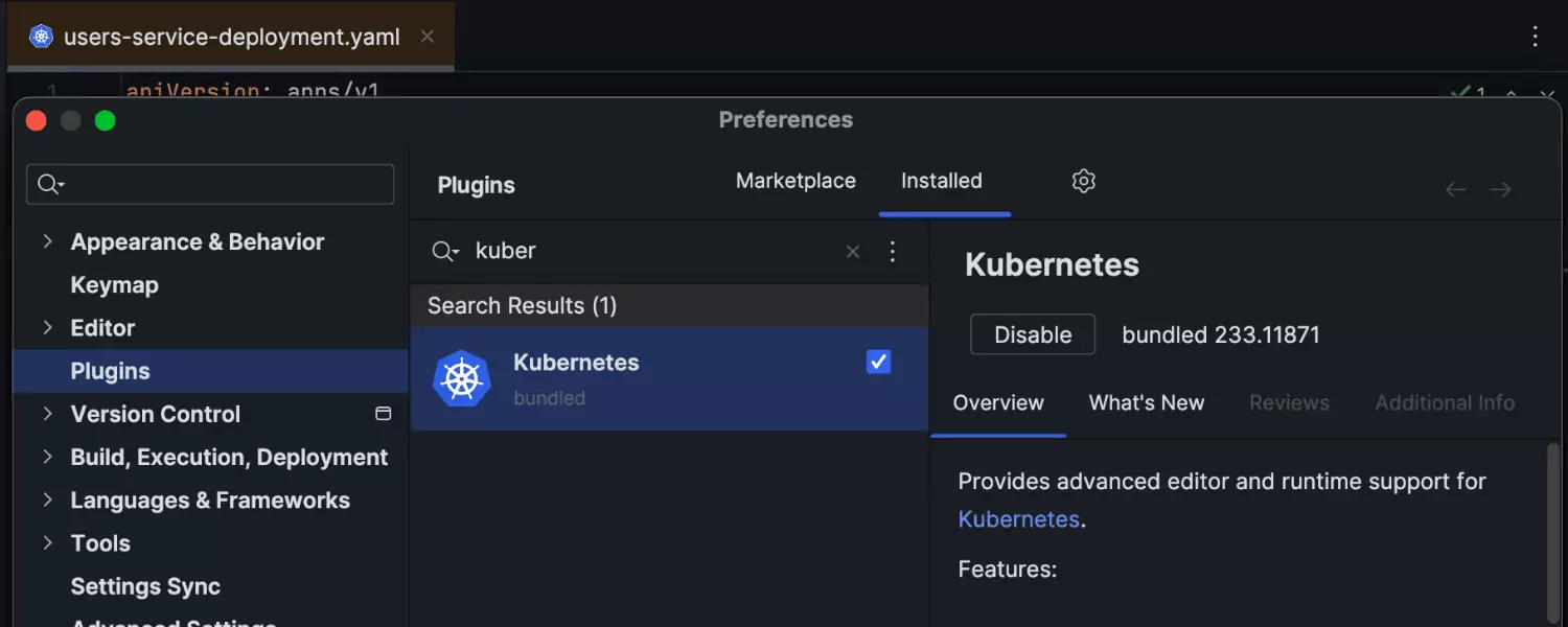 Experiencia de desarrollo Kubernetes sin configuraciones adicionales