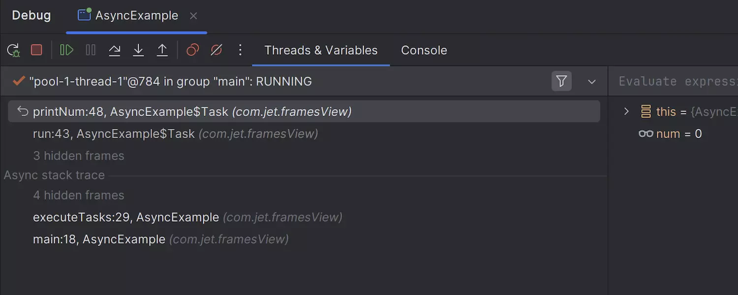 Folded library calls in the call stack