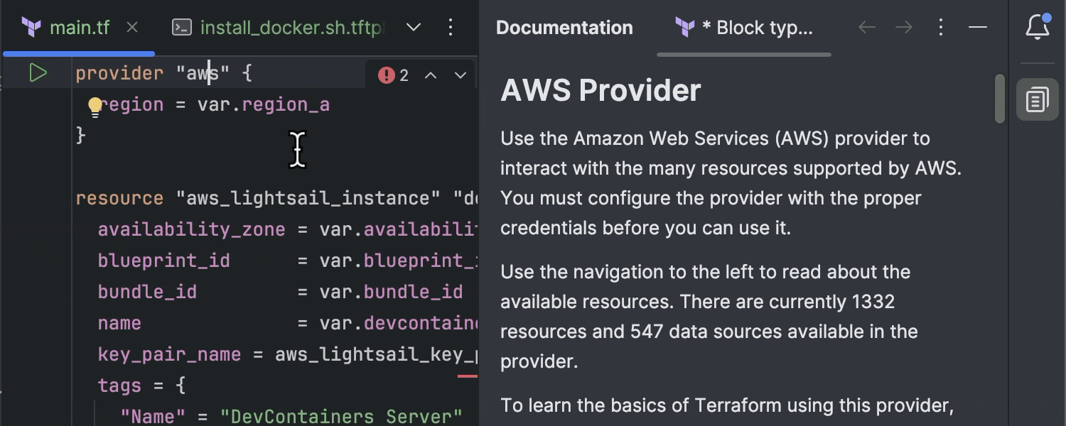 增强的 Terraform 支持