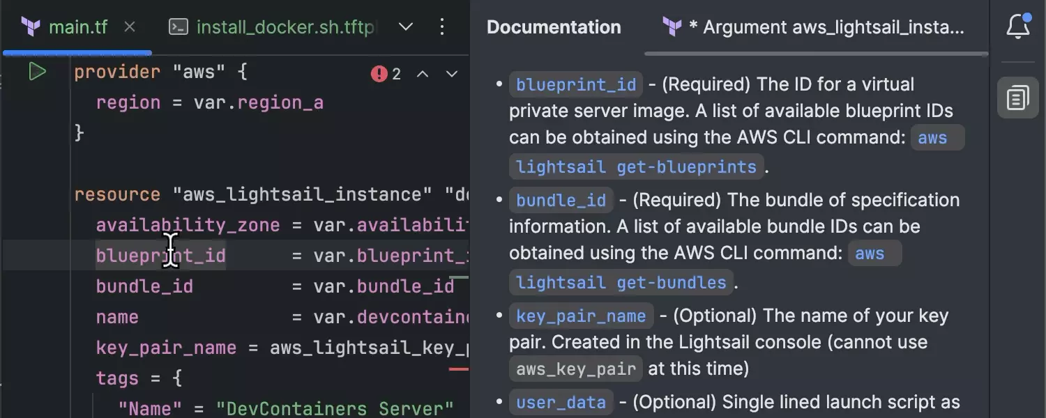 Prise en charge de Terraform améliorée