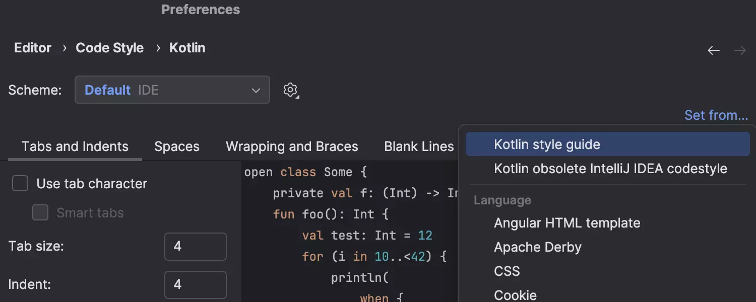 Offizieller Kotlin-Codestil in allen Projekten propagiert