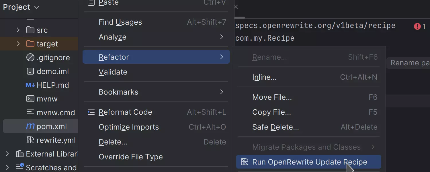 Compatibilidad con OpenRewrite