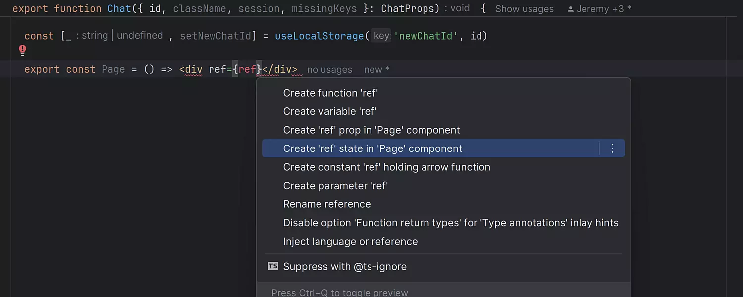 Correctifs rapides pour la création d'états et de propriétés React