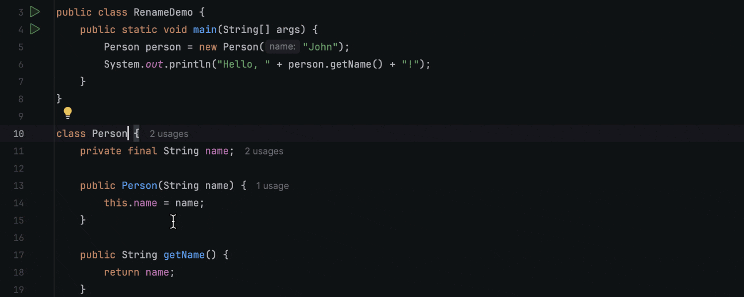 Rename(重命名)重构嵌入提示