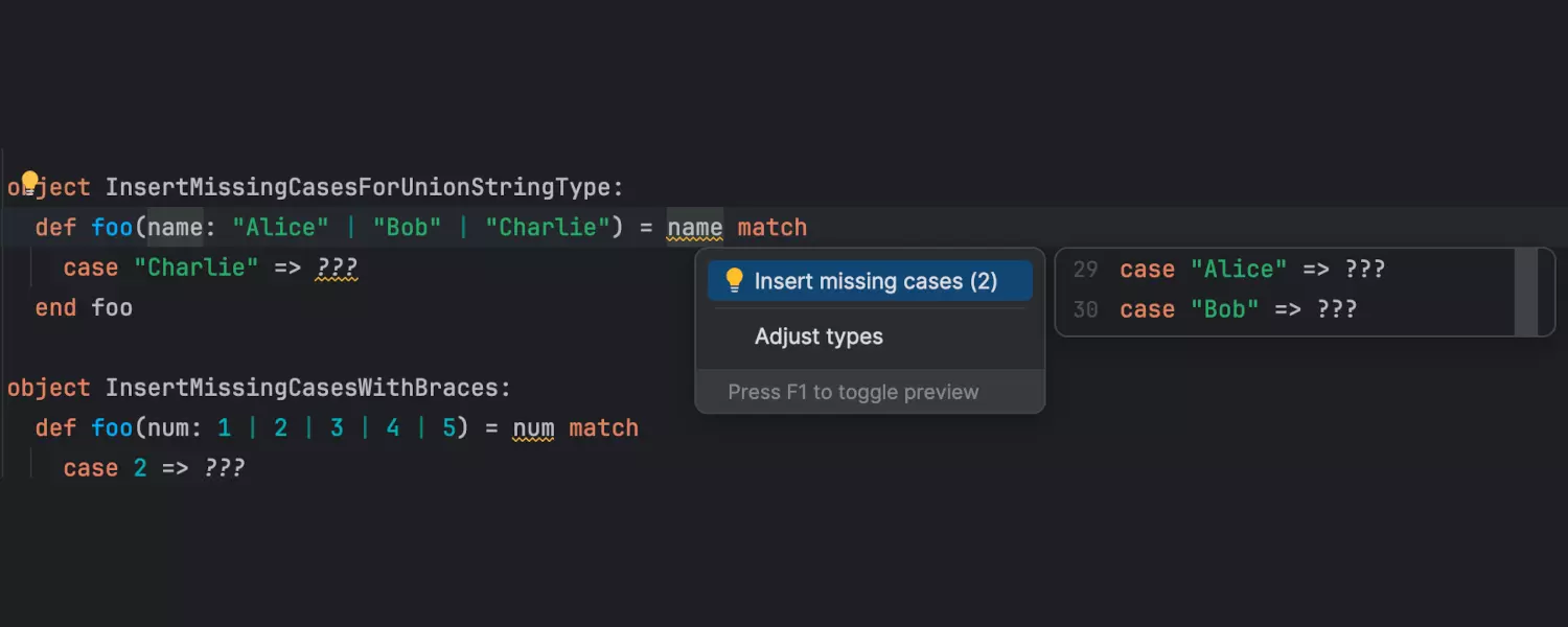 Improved compiler-based highlighting