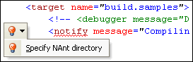 ReSharper's quick-fix for a NAnt build script