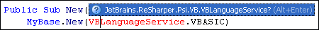ReSharper suggests importing a namespace in VB.NET