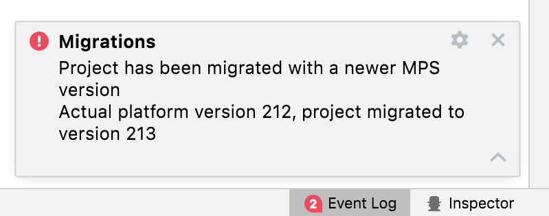 Project version for migrations