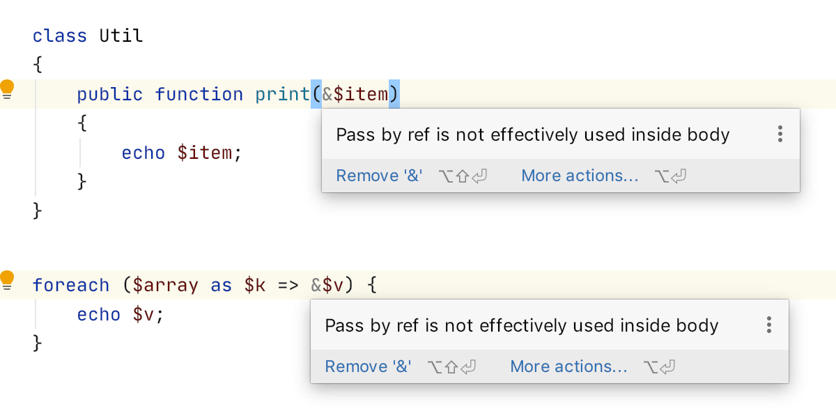 Eliminate redundant pass-by-ref occurrences