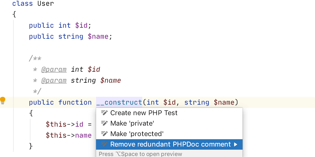 Remove PHPDoc with just type annotation